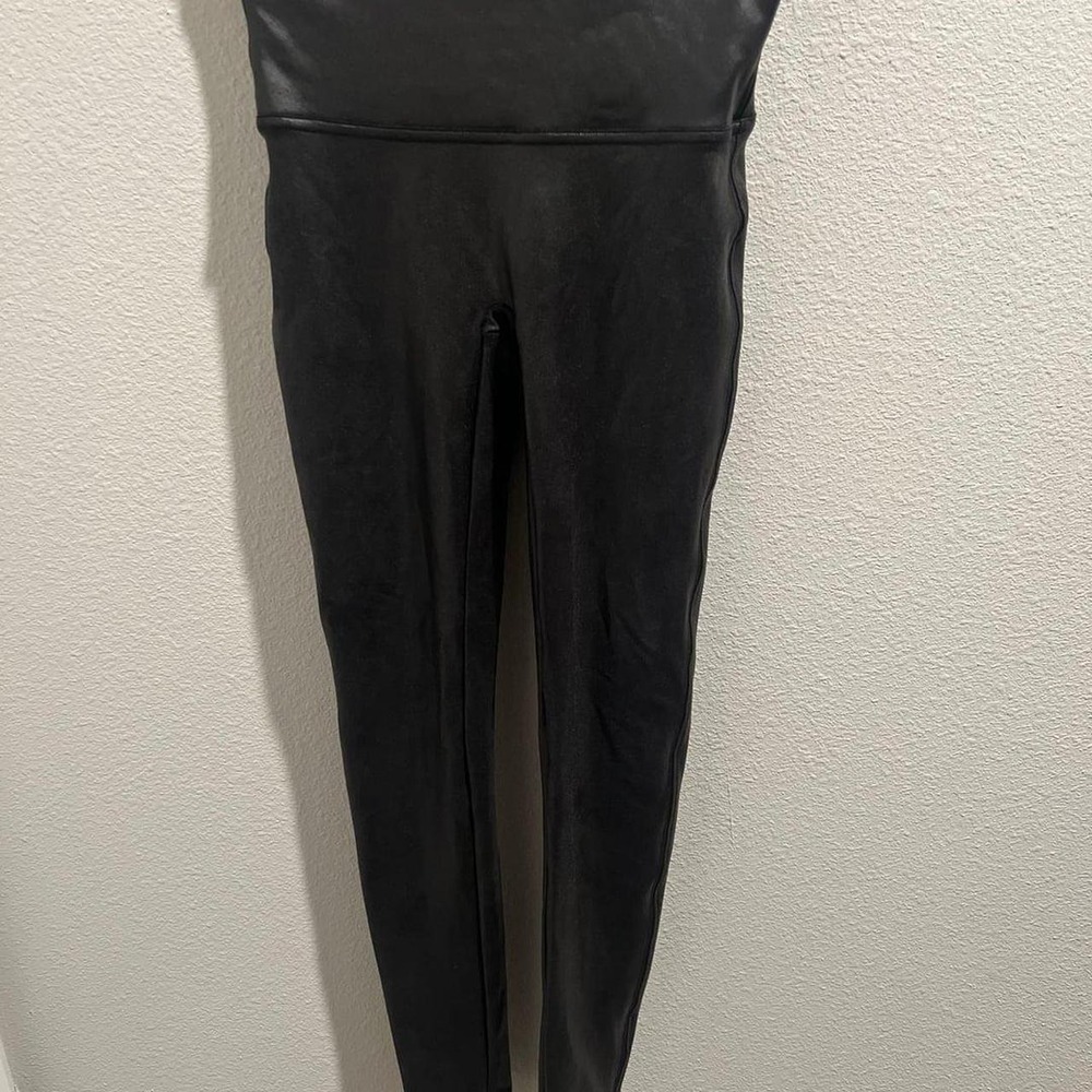 Spanx Women's Faux Leather Leggings Black Size Medium